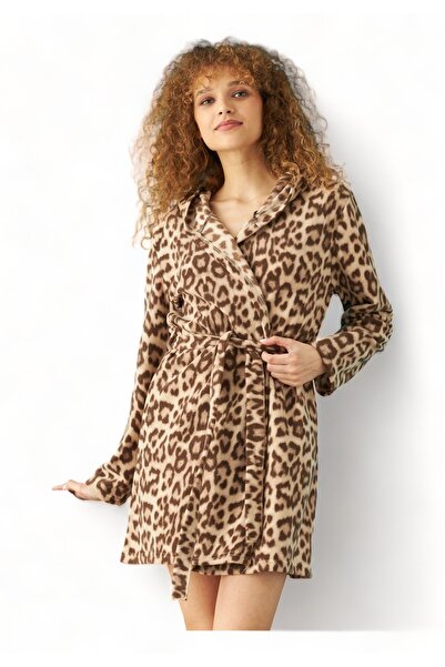 Siyah İnci Ρόμπα γυναικεία Fleece Leo - Μπεζ