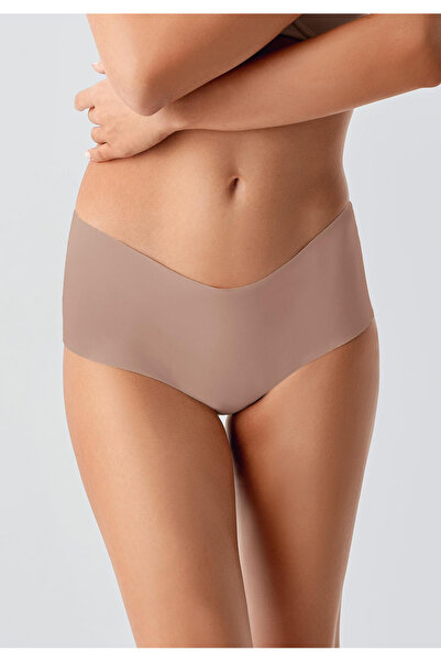 NEWBRA LINGERIE Γυναικείο Σλιπ Laser Cut με Σιλικόνη New Bra Lingerie Cappucc...