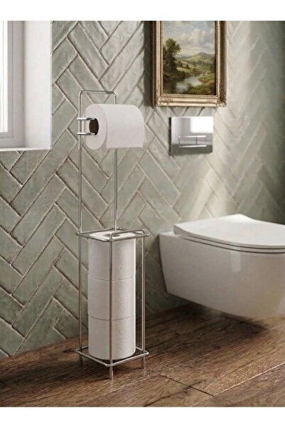 STATİKA HOME Krom Kare Tuvalet Kağıtlığı ,Wc Kağıtlık , Yedekli Metal Tuvalet...