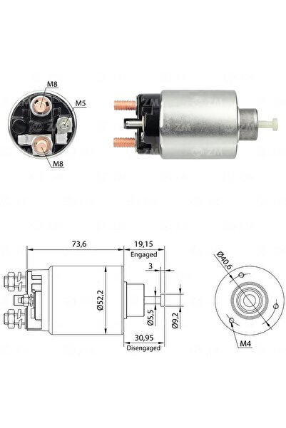 ZM 860 Starter Solenoid 12V Marine Type Delco Type Pg260 Series Buick - Ponti...