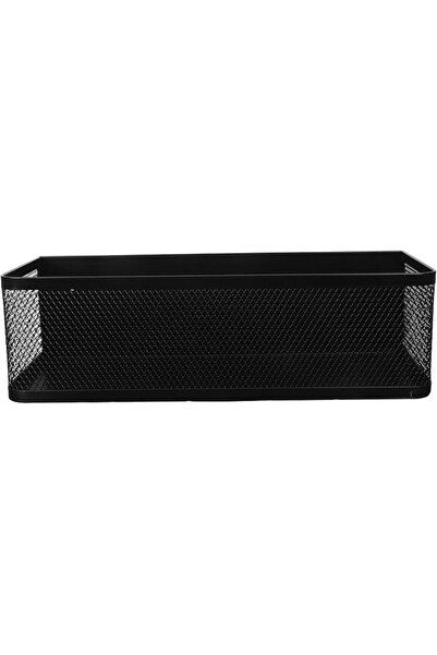 PRETYZOOM No-drill Wall-mounted Kitchen Storage Rack Large Black Mesh Basket ...