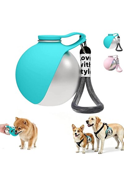 Generic 2 in 1 Portable Dog Water Bottle, 285ml Stainless Steel Pet Tumbler w...