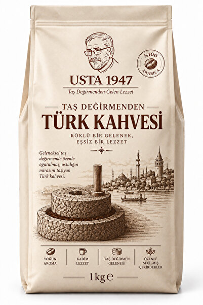 Taş Değirmenden Türk Kahvesi 1 kg – Orta Kavrum - Yumuşak İçim