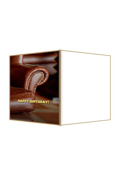 OEM Anniversary greeting card, antique brass rivet theme, elegant, size 13.3x...