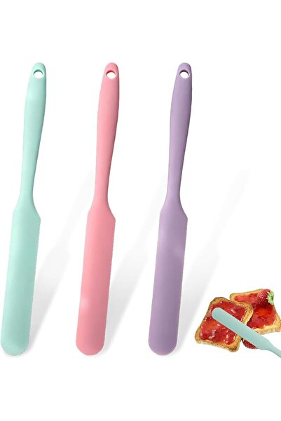 Tazweeq 3 Pcs Silicone Jar Spatula, Small Silicone Spatulas, Mini Jar Scraper...