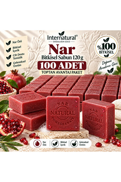 Dermolive Internatural Pomegranate Herbal Soap 120 g - 100 Pieces
