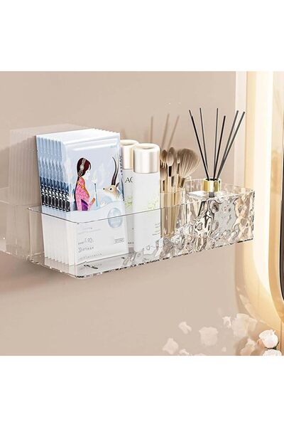 Yelajoy Wall Mounted Bathroom Caddy Organizer, Adhesive Shower Shelf for Stor...