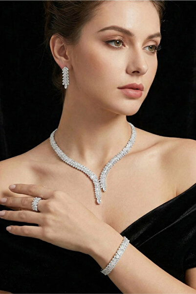 bb bridal boutique Zirkon Taşlı Set Takım Hediyelik Pırlanta Modeli Tasarım G...