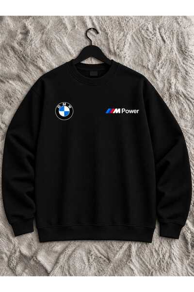 MODA Unisex Bmw Baskılı Penye Sweatshirt