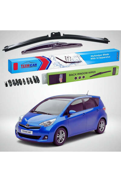 TEAMCAR Windshield Wipers Toyota Verso-S P12 2010-2015 | Front and Rear Set F...