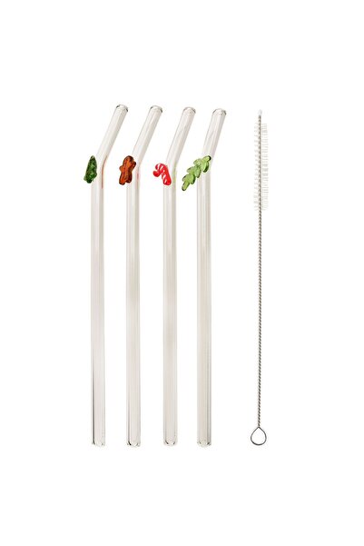 MONDEX Paie de sticlă borosilicat PETER Crăciun 21cm transparente set 4 bucăți
