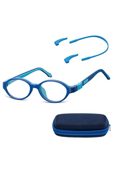 Sunoptic Rame de ochelari ovale flexibile pentru copii cu lentile transparent...