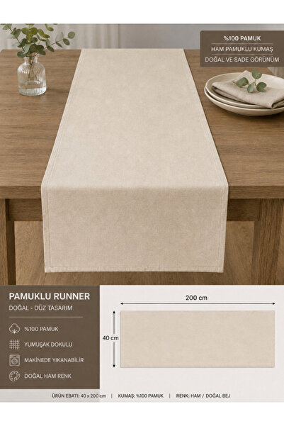 Volcano home doğal organik ham natural runner 40x200