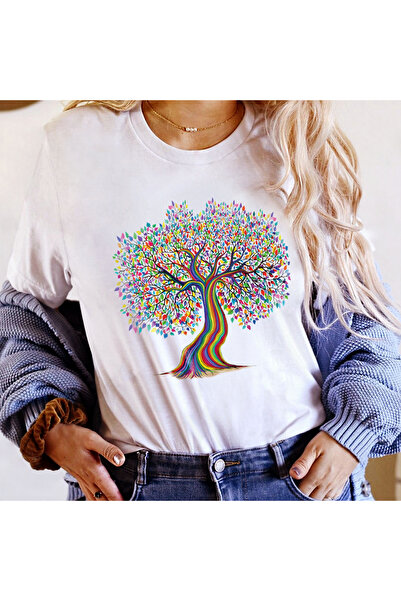 Orielle Tricou Copacul Vieții Curcubeu
