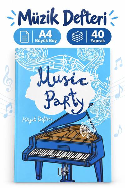 GÜZELYÜZ AVM A4 Müzik Defteri 40 Yaprak Büyük Boy
