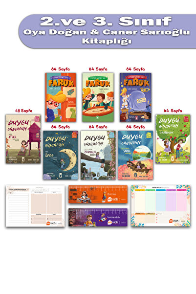 Timaş Çocuk 2. ve 3. Sınıf Oya Doğan Caner Sarıoğlu Kitaplığı Set 8 Kitap - D...