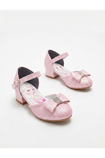PATİK BEBE Elsali Pink Colored Little Girls' Evening Dress Shoes with Small H...