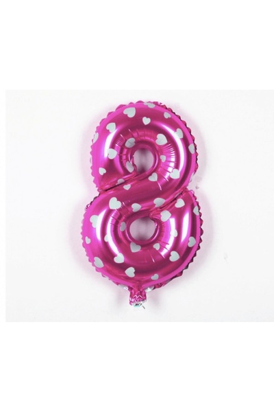 AVOCADO Foil balloon C8 number 8 18 inches assortment 4 colors
