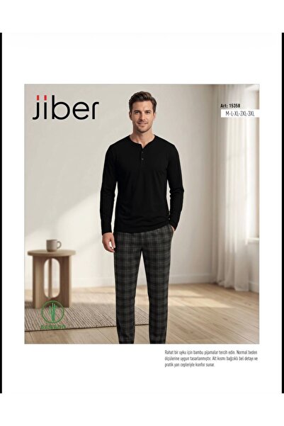 Jiber 15358 ERKEK BAMBU KIŞLIK PİJAMA TAKIMI