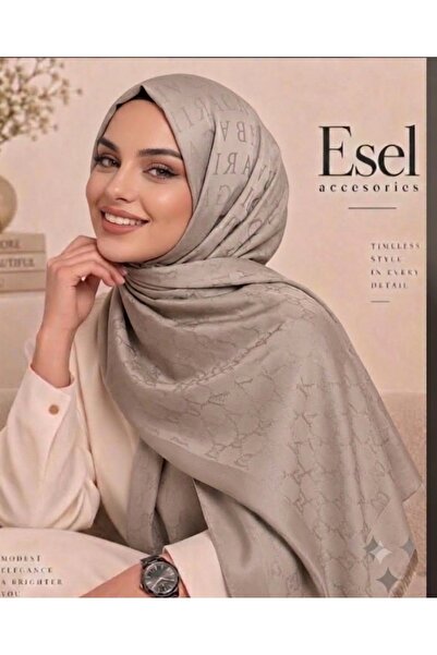 ESEL ACCESORİES Kayma yapmayan trend kadın tesettür krem şal