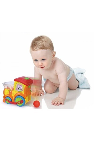Hola Toys Интерактивно влакче Drop n Go Train 958 с музика, светлини и 3 топч...