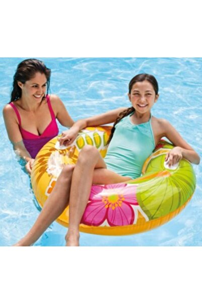 Intex Colac gonflabil 58263, 97 cm, cu 2 mânere, design tropical, 9+