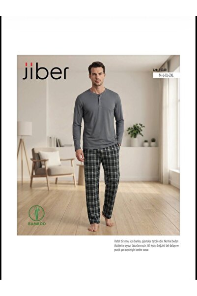Jiber 15360 ERKEK BAMBU KIŞLIK PİJAMA TAKIMI