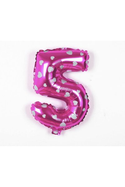 AVOCADO Foil balloon Cifra5 number 5, 32 inches, 4 colors in assortment