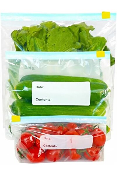 NALACAL 50 Pcs Food Storage Freezer Bags, 3 Sizes Zip Lock Bags, Heavy Duty Z...