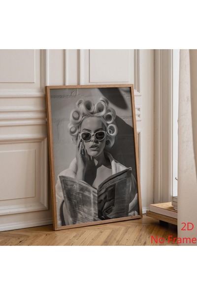 Generic Brand 1pc Black White Fashion Chic Girl Glam Canvas Wall Art Print, S...
