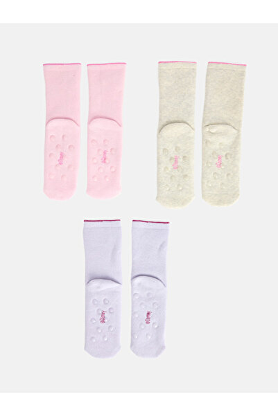 LC Waikiki I Popular Cartoon Hero Themed and Angel Printed Girls' Socks 3-Pie...
