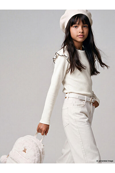 LC Waikiki I Ruffle Detailed Zero Roba Collar Girl's T-Shirt from Freezen Store