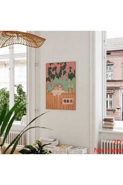Generic Brand 1pc Leopard in Bathtub Japanese Bathroom Canvas Wall Art Print,...