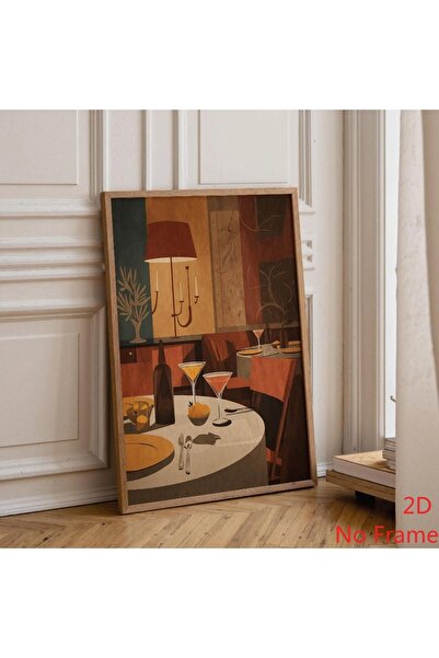 Generic Brand 1pc Mid-Century Dining Room Retro Cocktail Bar Warm Modern Inte...
