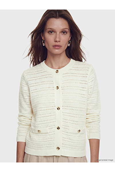 LC Waikiki Quality Parts from Çelebi Store Zero Roba Yaka Lace-Like Knit Wome...