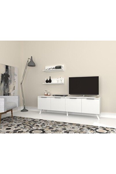 SAHABA Mast -Wh Tv Table, 160 CmTurkish Home TV Stand, Media Storage Table, L...