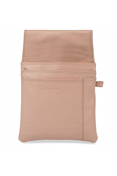 Beltimore Portofel din piele tip toc de curea pentru ospătari, piele bej