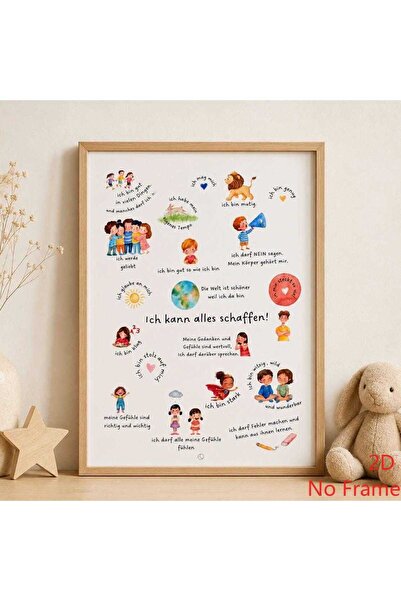 Generic Brand 1pc Inspirational Kids Canvas Wall Art, "I Can Do Anything" Pos...