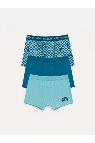 LC Waikiki Rmz Gi̇yi̇m Farkiyla Boys' Boxer 3-Pack