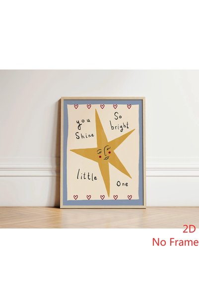 Generic Brand 1pc You Shine Bright Canvas Wall Art Print, Star Nursery Canvas...