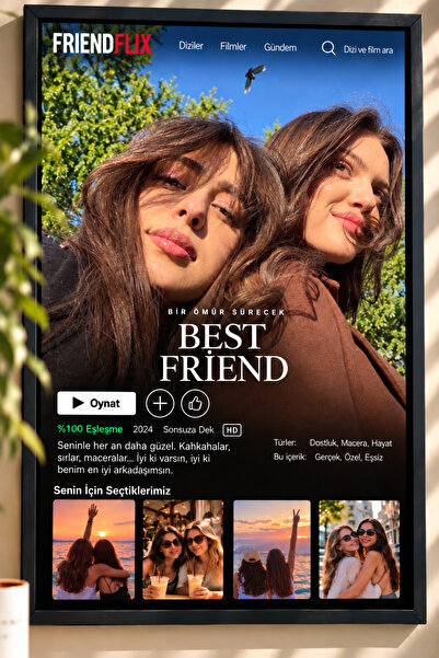 betüslesin Kişiye Özel Arkadaşlara Özel Hediyelik Best Friend Tablo