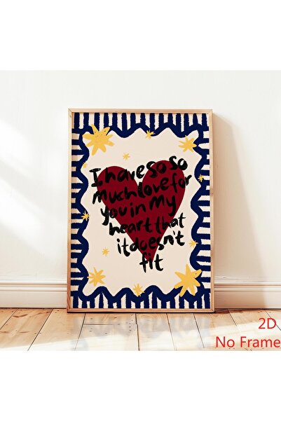 Generic Brand 1pc Love You So Much Canvas Wall Art Print, Boho Style Canvas P...