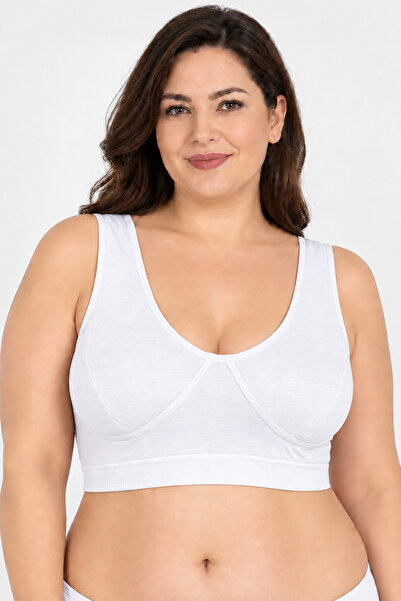 Ceylanoğlu 6 Pieces of Plus Size, Cotton Oversized Body Bras & Half Tank Tops...