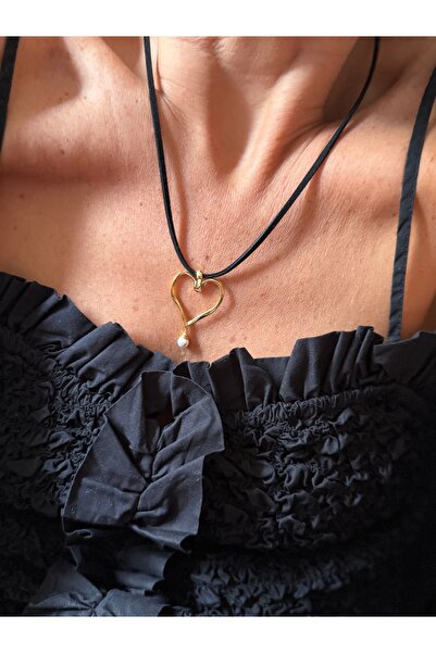 Rossetto Atelier Amora Black Leather Necklace