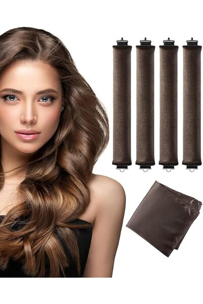 GENERAL Heatless Curls Overnight Hair Curler - 4 Pcs Curling Rod to Sleep In,...