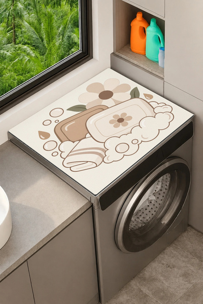 Valerine Life Clothes Dryer Top Organizer Mat Liquid-Proof Cover Soap Foam