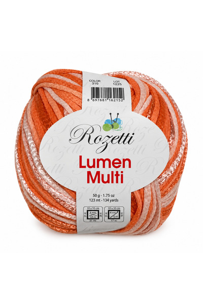 rozetti خيط حياكة يدوي ناعم من لومين 79% قطن 21% فيسكوز رايون 50 جرام 123 متر...
