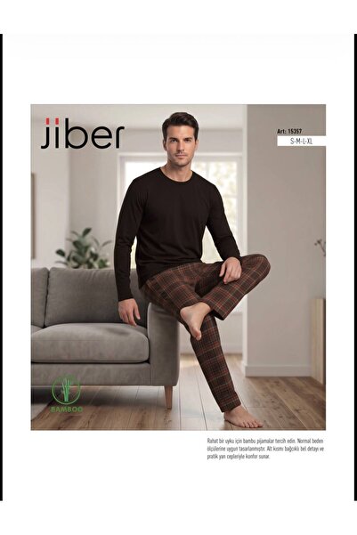 Jiber 15357 ERKEK BAMBU KIŞLIK PİJAMA TAKIMI