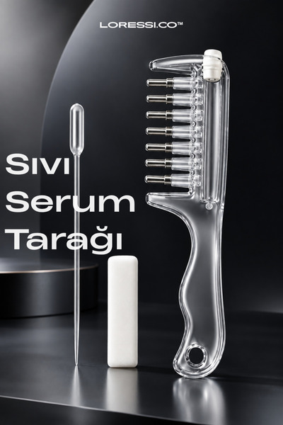 Loressi Co Hazneli Serum Tarağı – Saç Derisi Masaj ve Yağ Uygulama Aparatı - ...
