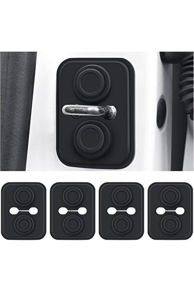 AZONEE 4PCS Thickened Car Door Lock Protector, Square Silicone Latch Guard fo...